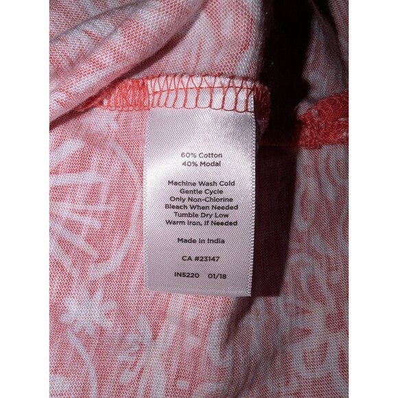 Talbots Mini Skirt Women's Large petite Geo Print Cotton Side Slit Drawstring - Picture 5 of 5